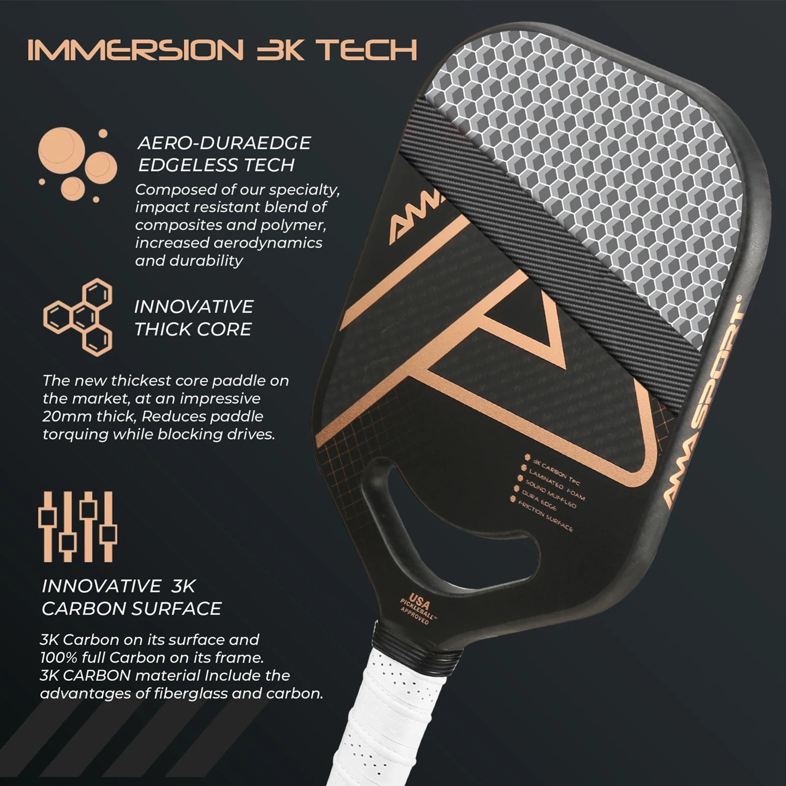 Carbon Pickle Ball Paddle